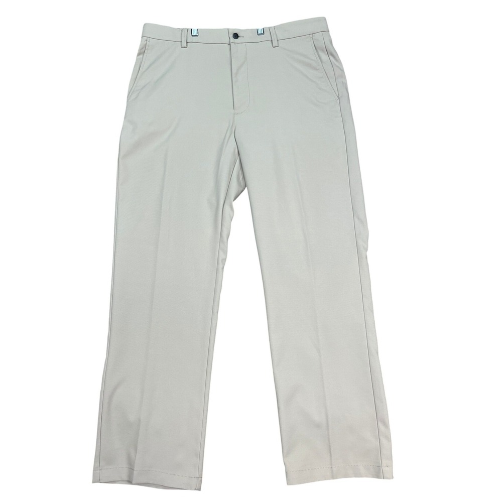 Callaway Pants Men 36x32 Khaki Tan Flat Front Stretch Waistband Golf Performance